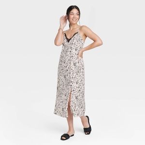 A New Day cheetah print midi dress